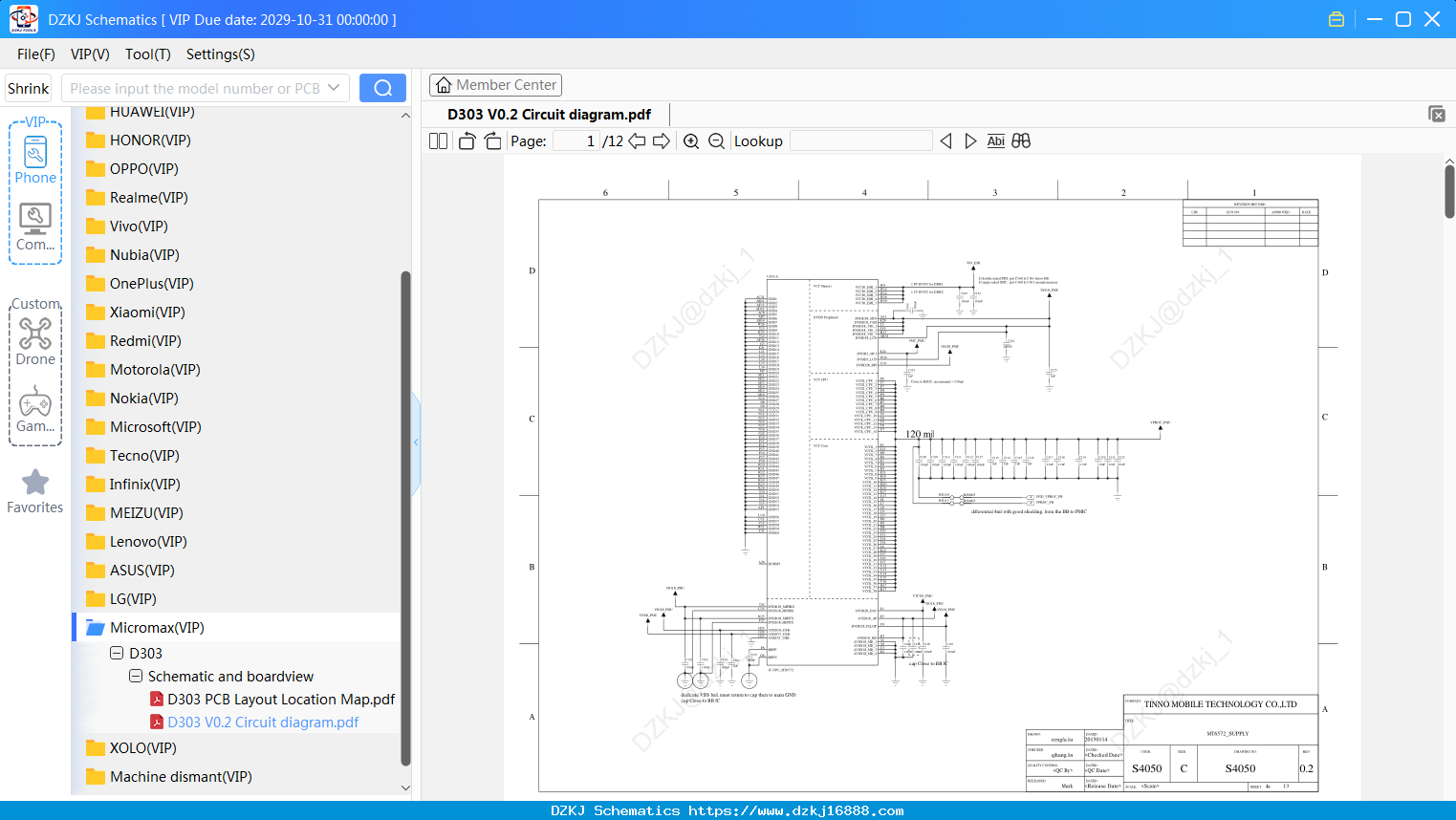 Micromax D303 V0.2 Circuit Diagram